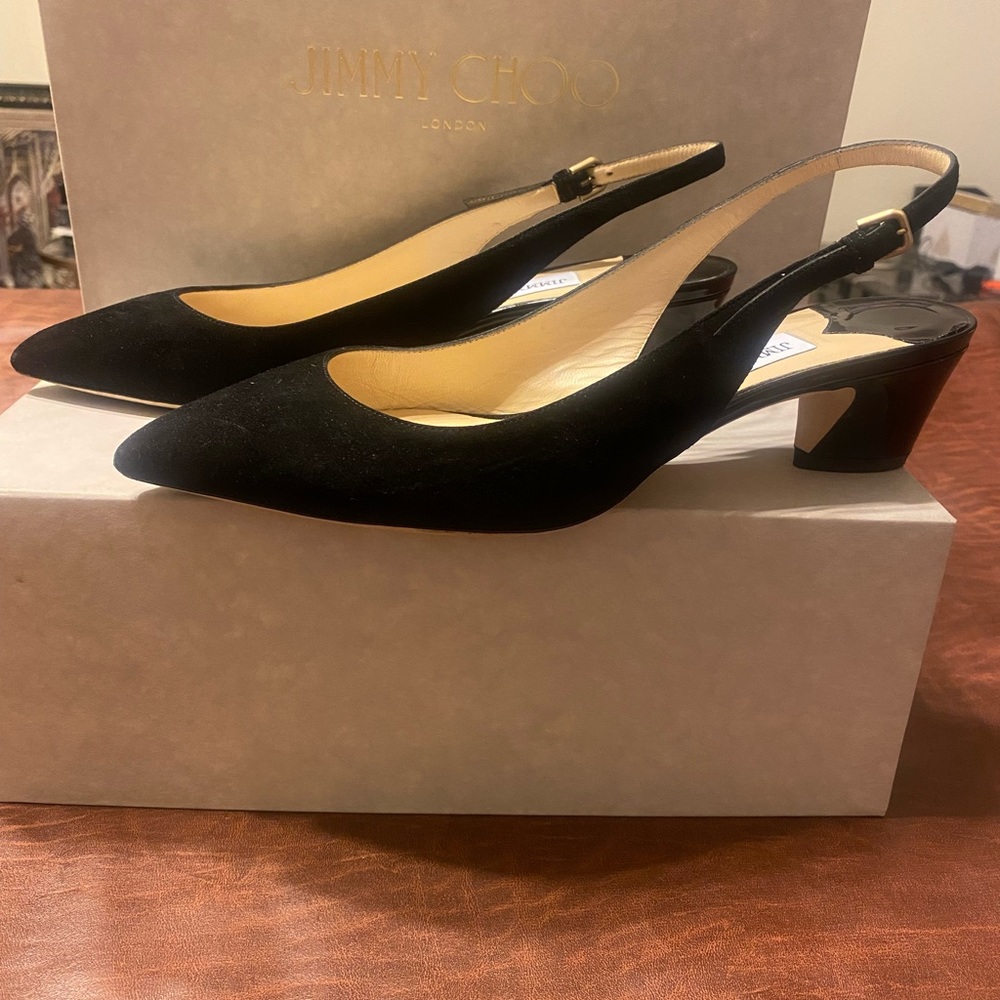 Jimmy Choo Gemma 40 Suede Slingback Pump